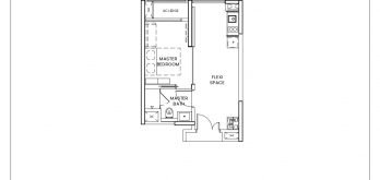 ambersea 1 bedroom a4 398sqft floor plan