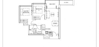 ambersea 2 bedroom b2 592sqft floor plan