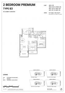 ambersea 2 bedroom premium b3 614sqft floor plan