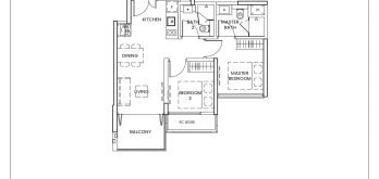 ambersea 2 bedroom premium b3 614sqft floor plan