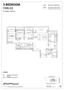 ambersea 3 bedroom c2 1206sqft